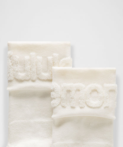 Lululemon Unisex Fold-Over Terry Quarter Socks