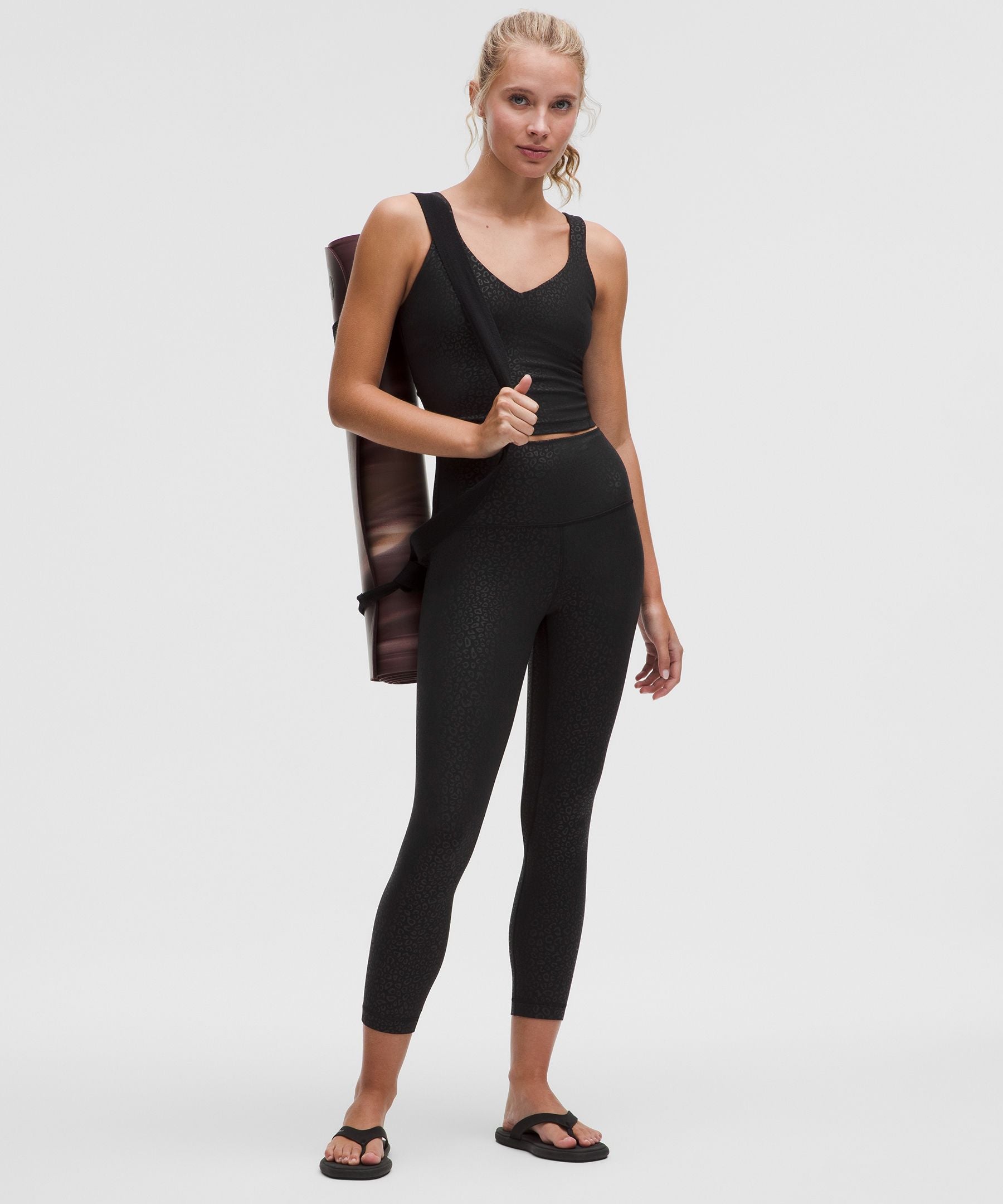 Lululemon lululemon Align Tank Top *Light Support, A/B Cup Leopardo Shift Micro Emboss Black