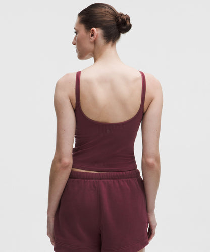 Lululemon Women's Ebb to Street Scoop-Neck Cropped Tank Top *Light Support, B/C Cup