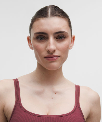 Lululemon Women's Ebb to Street Scoop-Neck Cropped Tank Top *Light Support, B/C Cup