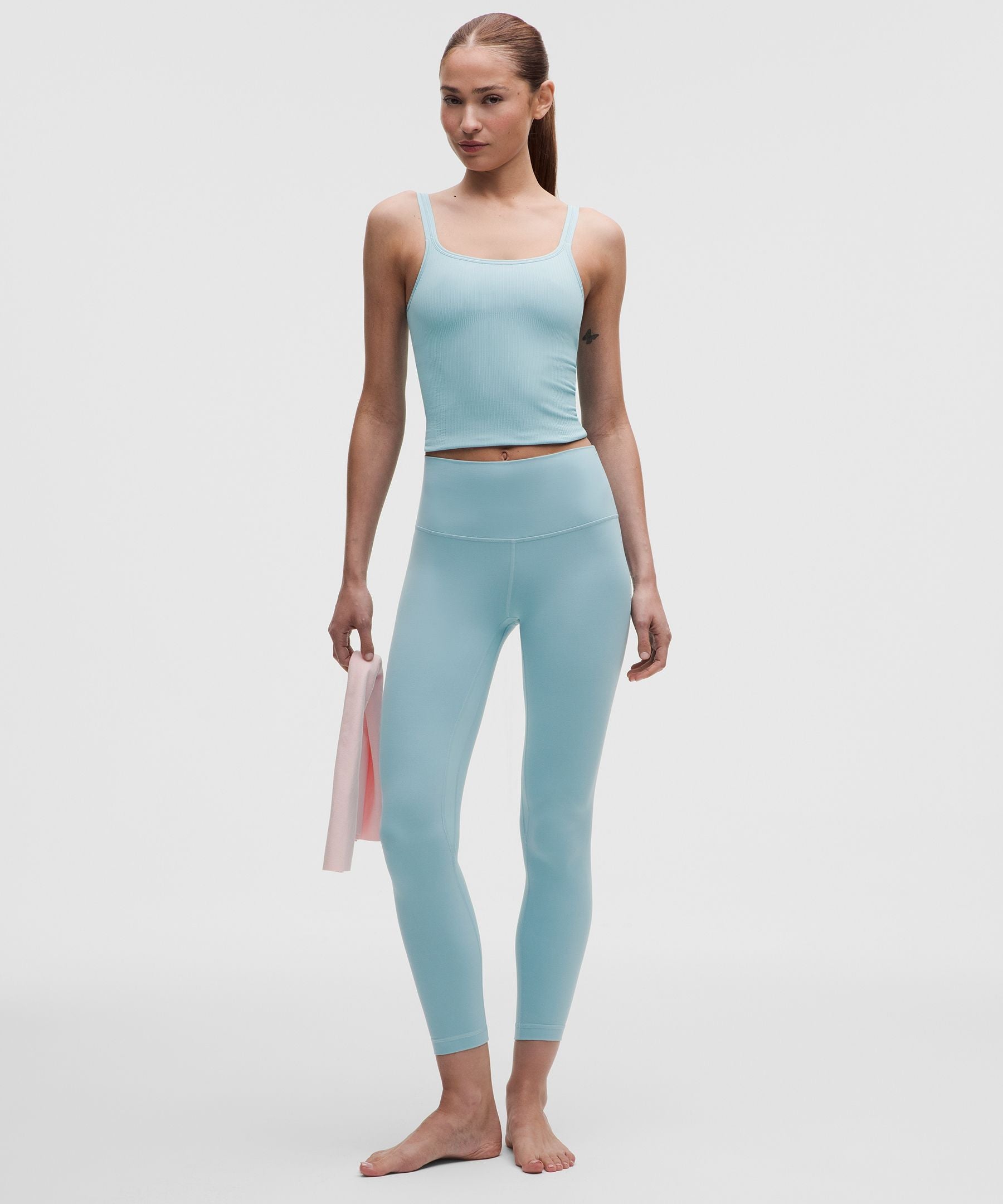 Lululemon Women's Ebb to Street Scoop-Neck Cropped Tank Top *Light Support, B/C Cup