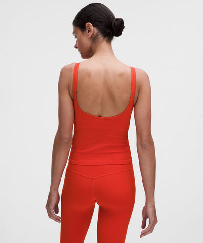 Lululemon Women's Ebb to Street Scoop-Neck Cropped Tank Top *Light Support, B/C Cup