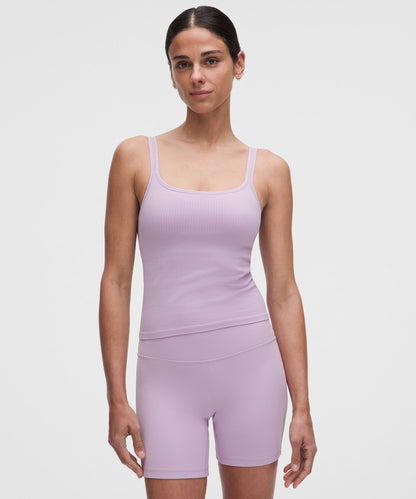 Lululemon Women's Ebb to Street Scoop-Neck Cropped Tank Top *Light Support, B/C Cup