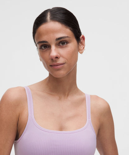 Lululemon Women's Ebb to Street Scoop-Neck Cropped Tank Top *Light Support, B/C Cup