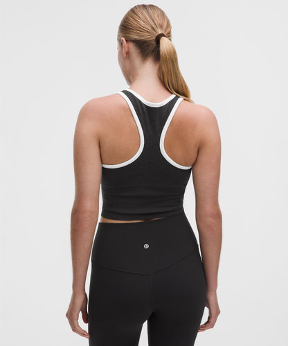 Lululemon Women's Ebb to Street Cropped Racerback Tank Top *Contrast