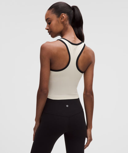 Lululemon Women's Ebb to Street Cropped Racerback Tank Top *Contrast
