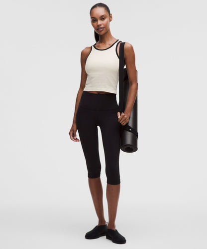 Lululemon Women's Ebb to Street Cropped Racerback Tank Top *Contrast