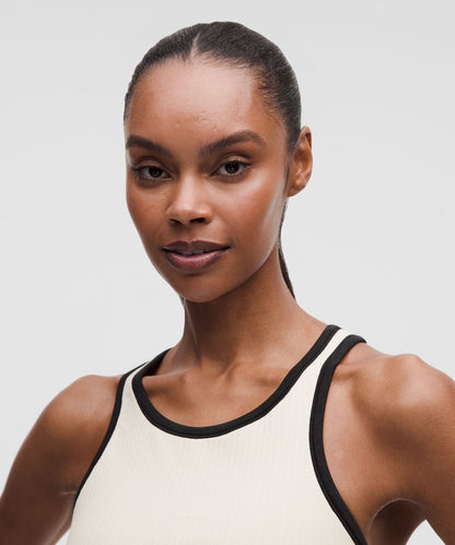 Lululemon Women's Ebb to Street Cropped Racerback Tank Top *Contrast