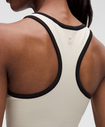Lululemon Women's Ebb to Street Cropped Racerback Tank Top *Contrast