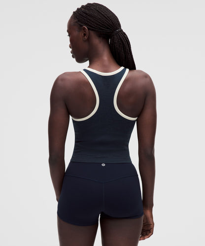 Lululemon Women's Ebb to Street Cropped Racerback Tank Top *Contrast