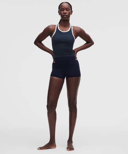 Lululemon Women's Ebb to Street Cropped Racerback Tank Top *Contrast