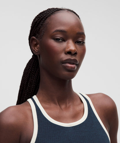 Lululemon Women's Ebb to Street Cropped Racerback Tank Top *Contrast