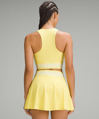 Lululemon Women's V-Waist Cropped Tennis Tank Top *Medium Support, B/C Cup