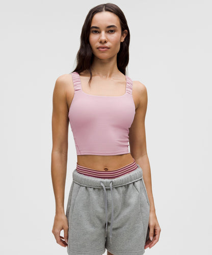 Lululemon Women's Ruched-Strap Cropped Keyhole Tank Top *Light Support, B/C Cup