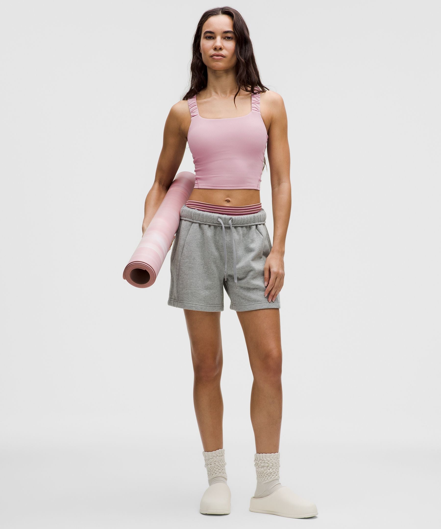 Lululemon Women's Ruched-Strap Cropped Keyhole Tank Top *Light Support, B/C Cup