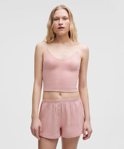 Lululemon Women's Cotton Pointelle Cropped Cami Tank Top