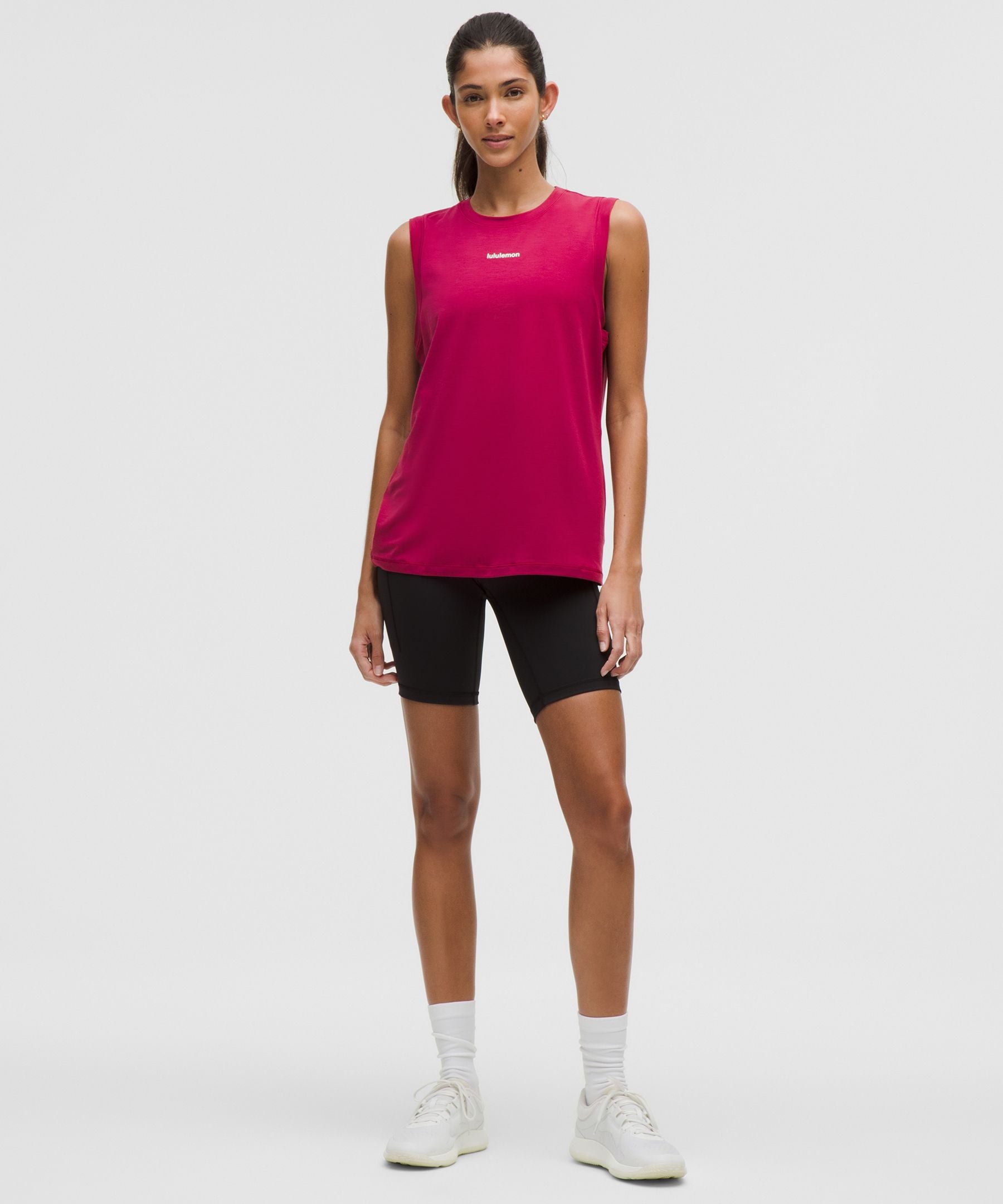 Lululemon Women's Jersey Training Muscle Tank Top Long *Wordmark