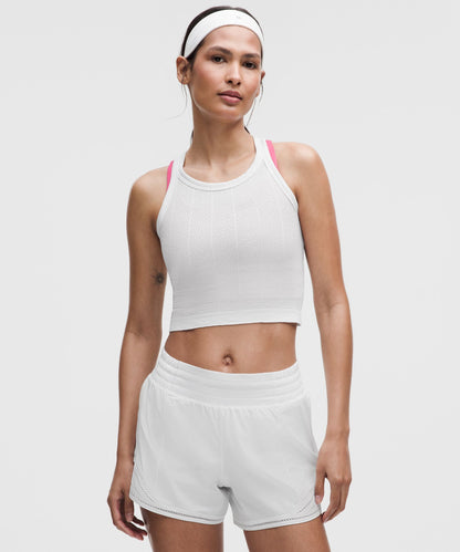 Lululemon Women's Swiftly Pointelle Cropped Racerback Tank Top