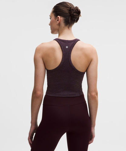 Lululemon Women's Swiftly Tech Cropped Round-Neck Racerback Tank Top 2.0 *Sparkle