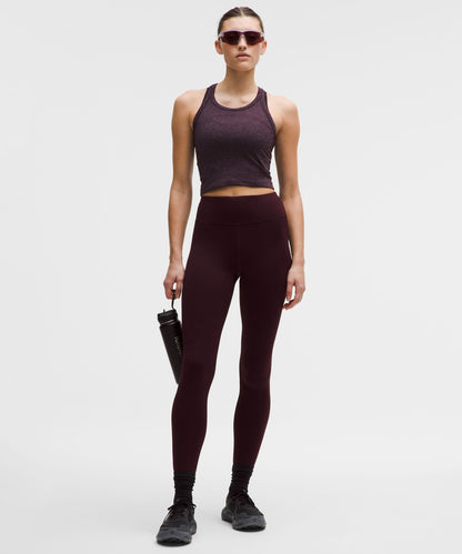 Lululemon Women's Swiftly Tech Cropped Round-Neck Racerback Tank Top 2.0 *Sparkle