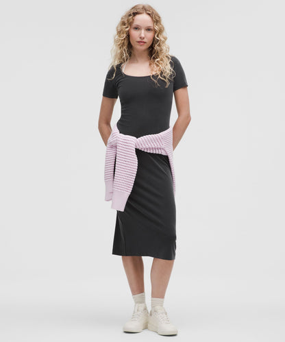 Lululemon Drapey Softstreme Scoop-Neck Midi Dress