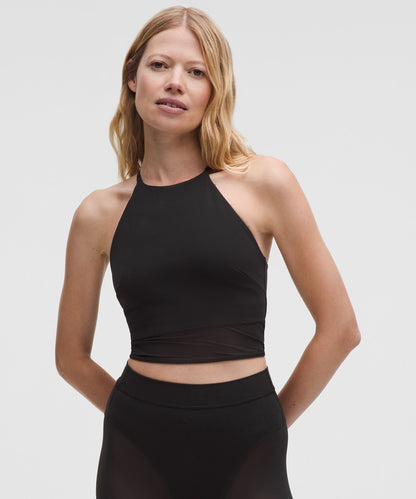 Lululemon Women's Nulu High-Neck Mesh-Hem Tank Top *Light Support, B/C Cup