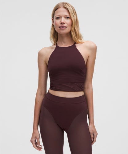 Lululemon Women's Nulu High-Neck Mesh-Hem Tank Top *Light Support, B/C Cup