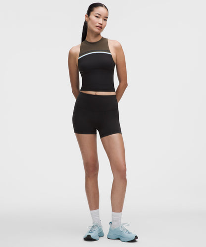 Lululemon Women's Mockneck Shelf Tank Top Light Support, B/C Cup *Stripe