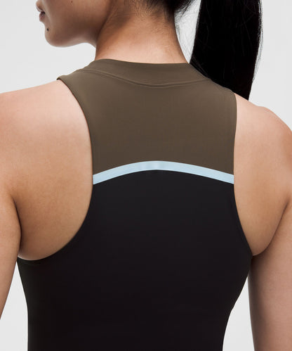 Lululemon Women's Mockneck Shelf Tank Top Light Support, B/C Cup *Stripe
