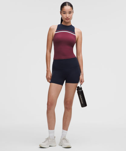 Lululemon Women's Mockneck Shelf Tank Top Light Support, B/C Cup *Stripe
