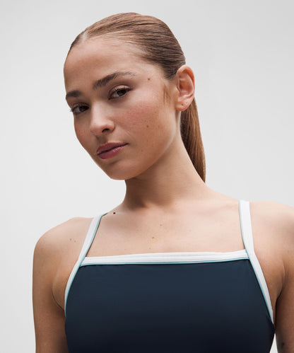 Lululemon Women's Nulux Side-Stripe Tank Top with Pocket *Light Support, B/C Cup