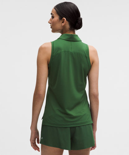 Lululemon Quick-Dry Sleeveless Polo Shirt Straight Hem *Logo