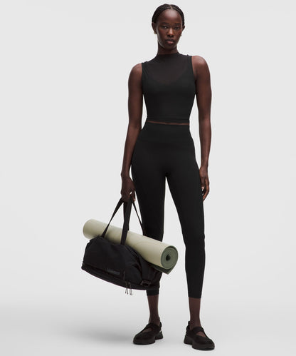 Lululemon Women's Nulu and Mesh-Overlay Cropped Studio Tank Top