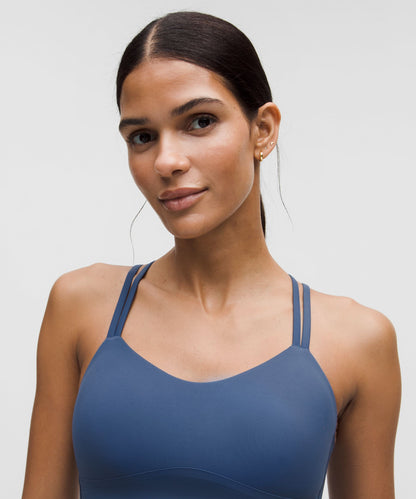 Lululemon Like a Cloud Longline Bra *Light Support, B/C Cup Blue Twill