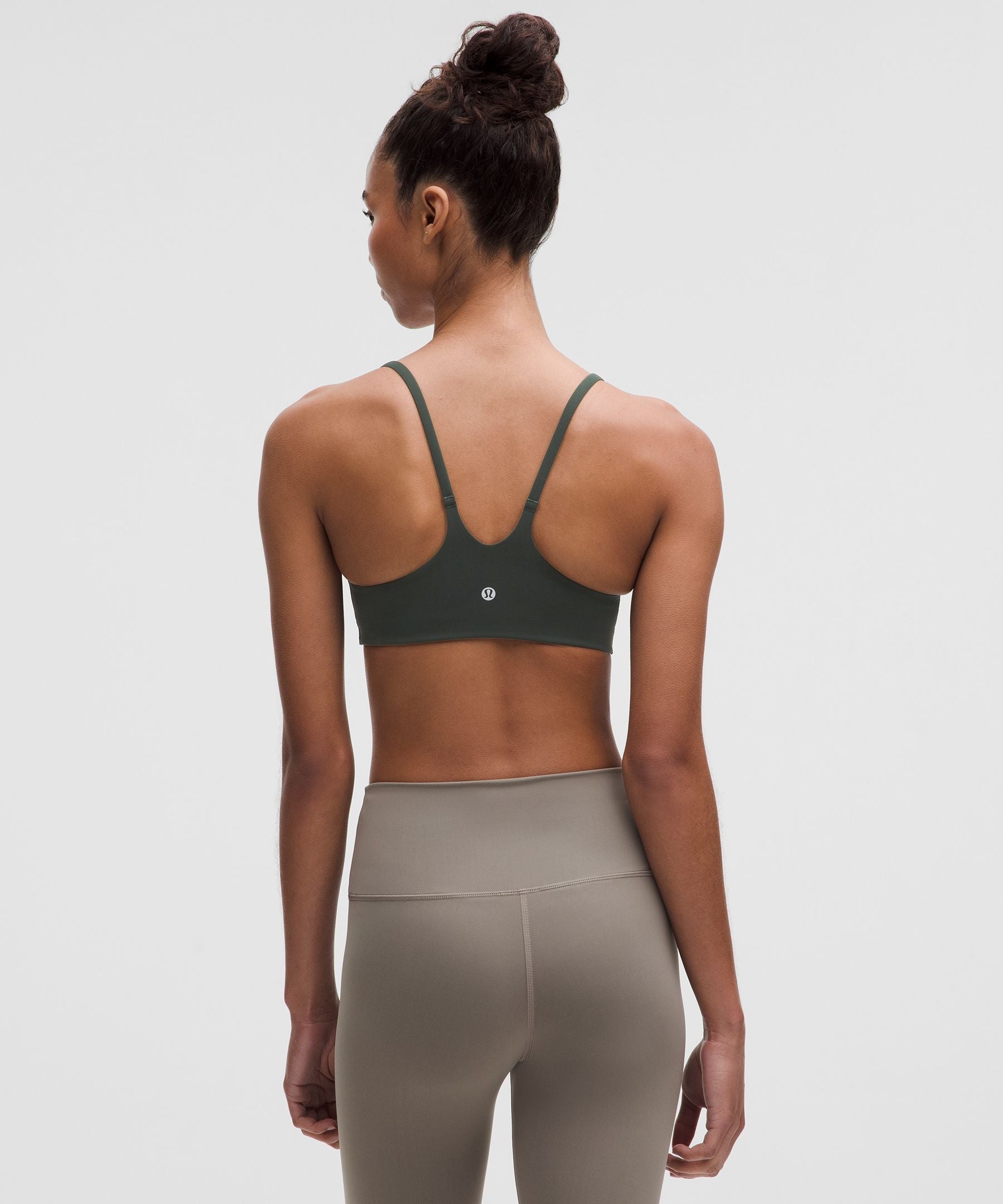Lululemon Wunder Train Strappy Racer Bra *Light Support, A/B Cup Rainforest Green