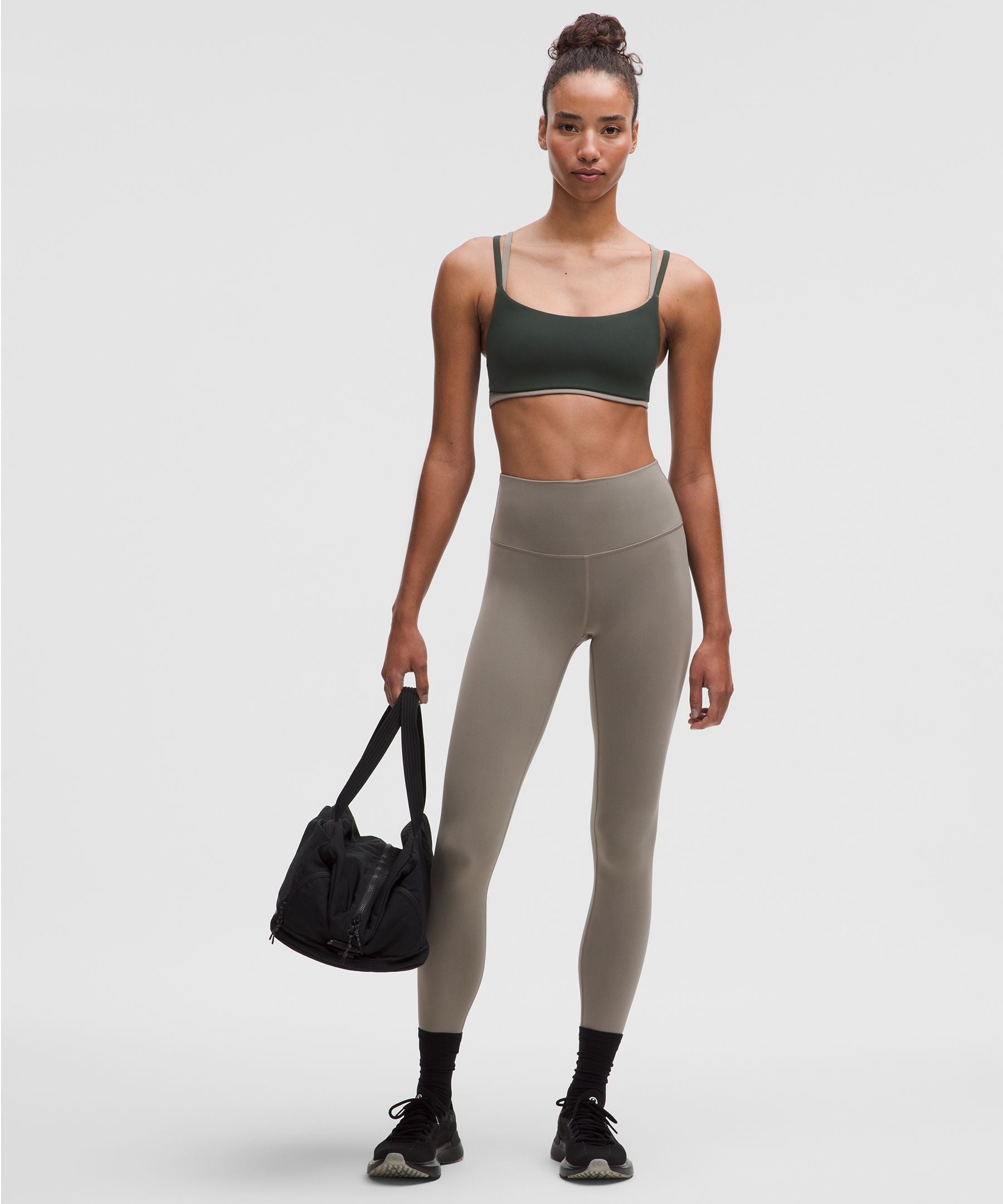 Lululemon Wunder Train Strappy Racer Bra *Light Support, A/B Cup Rainforest Green