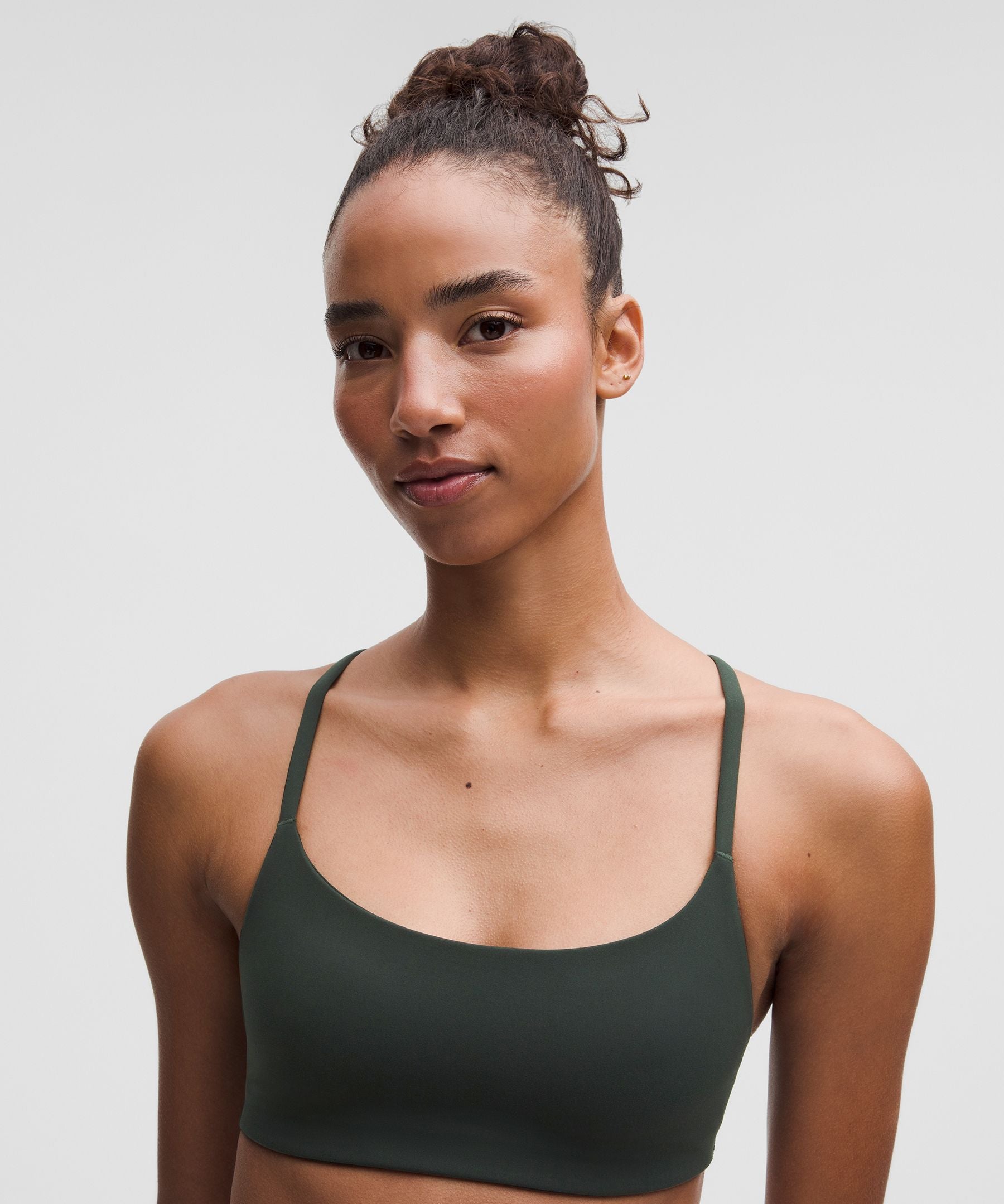 Lululemon Wunder Train Strappy Racer Bra *Light Support, A/B Cup Rainforest Green