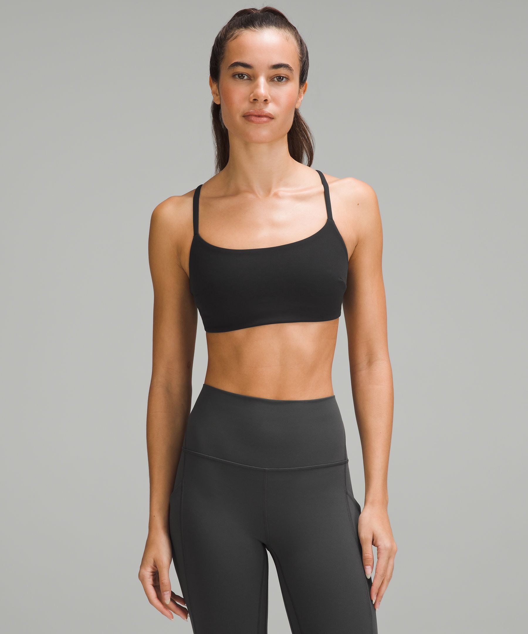 Lululemon Wunder Train Strappy Racer Bra *Light Support, C/D Cup Black