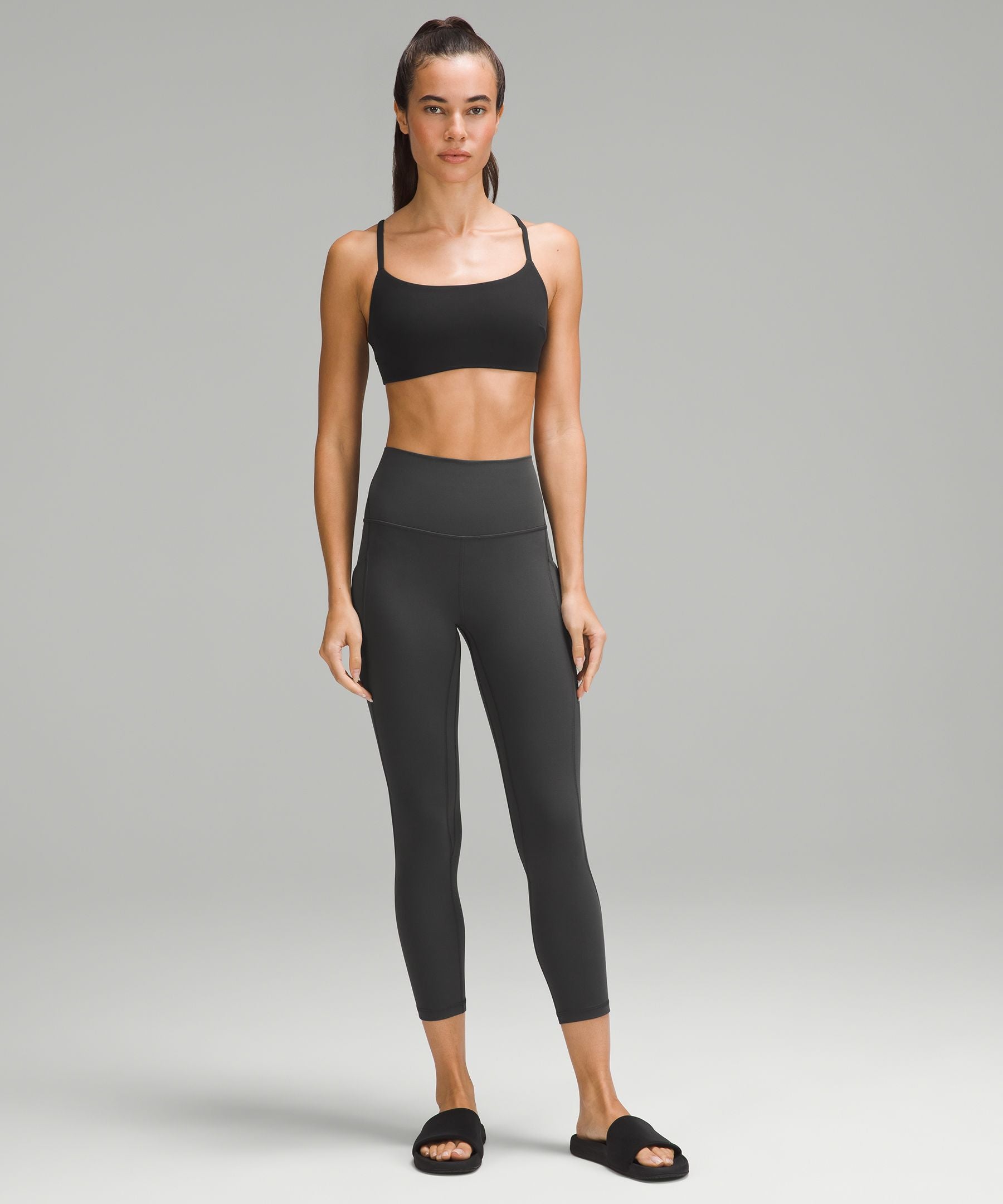 Lululemon Wunder Train Strappy Racer Bra *Light Support, C/D Cup Black