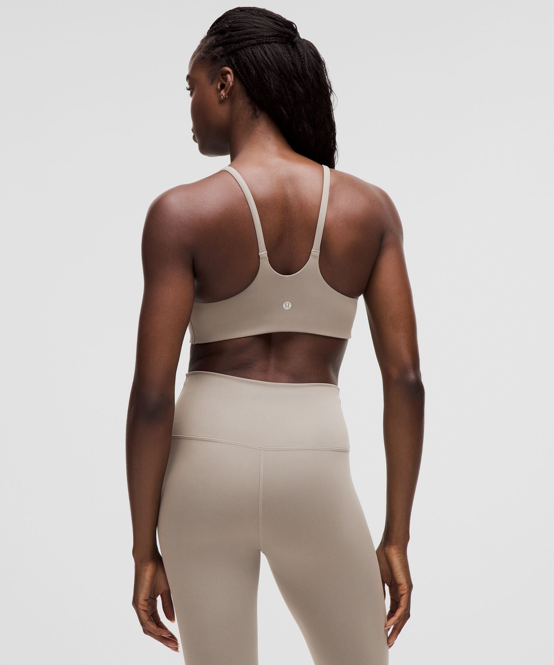 Lululemon Wunder Train Strappy Racer Bra *Light Support, C/D Cup Warm Ash Grey