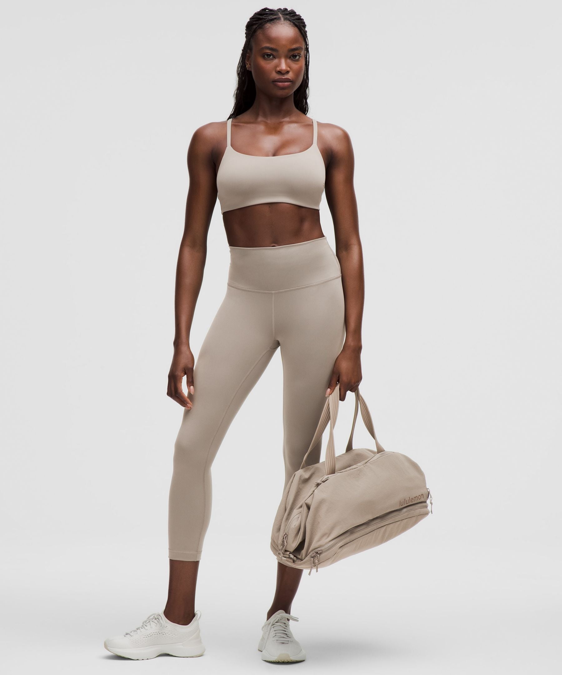 Lululemon Wunder Train Strappy Racer Bra *Light Support, C/D Cup Warm Ash Grey