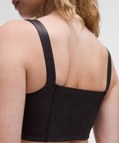 Lululemon Everlux Longline Workout Bra Light Support, A/B Cup *Matte Foil