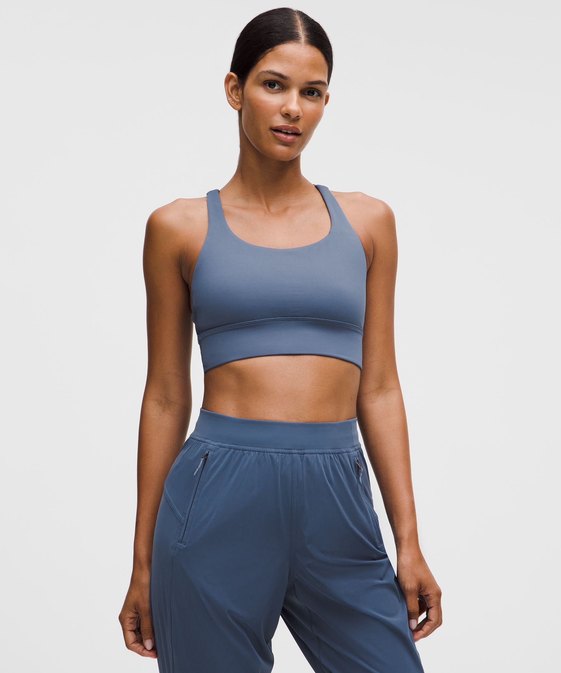 Lululemon lululemon Energy Longline Bra *Medium Support, BD Cups Blue Twill