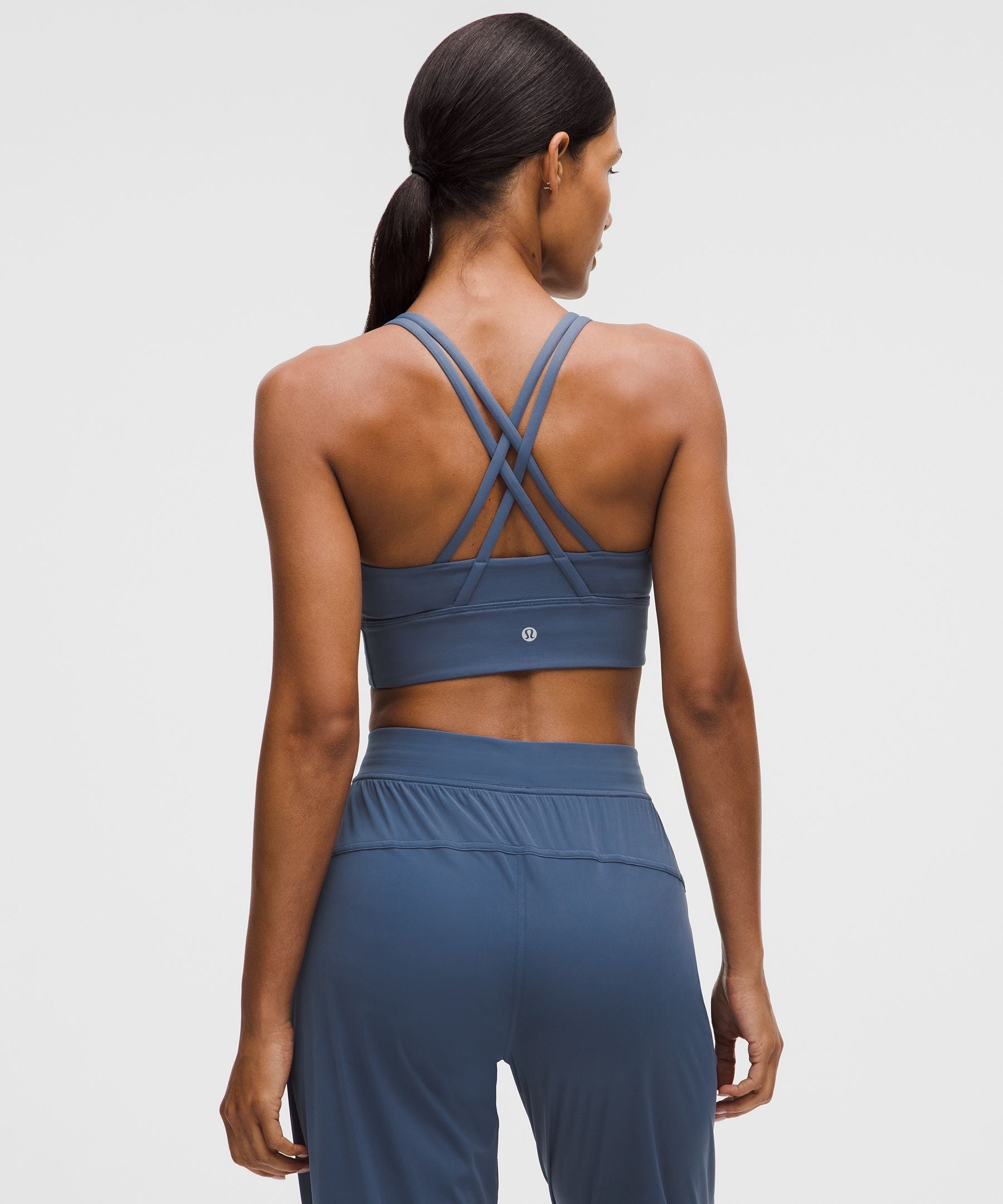 Lululemon lululemon Energy Longline Bra *Medium Support, BD Cups Blue Twill