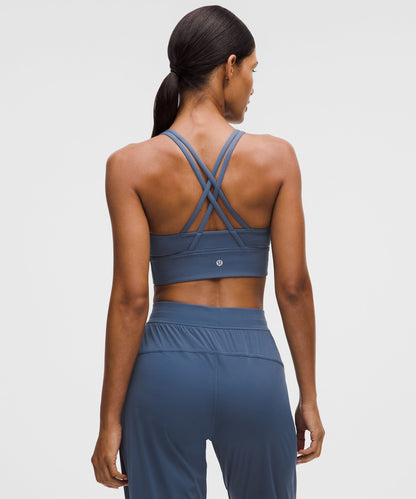 Lululemon lululemon Energy Longline Bra *Medium Support, BD Cups Blue Twill