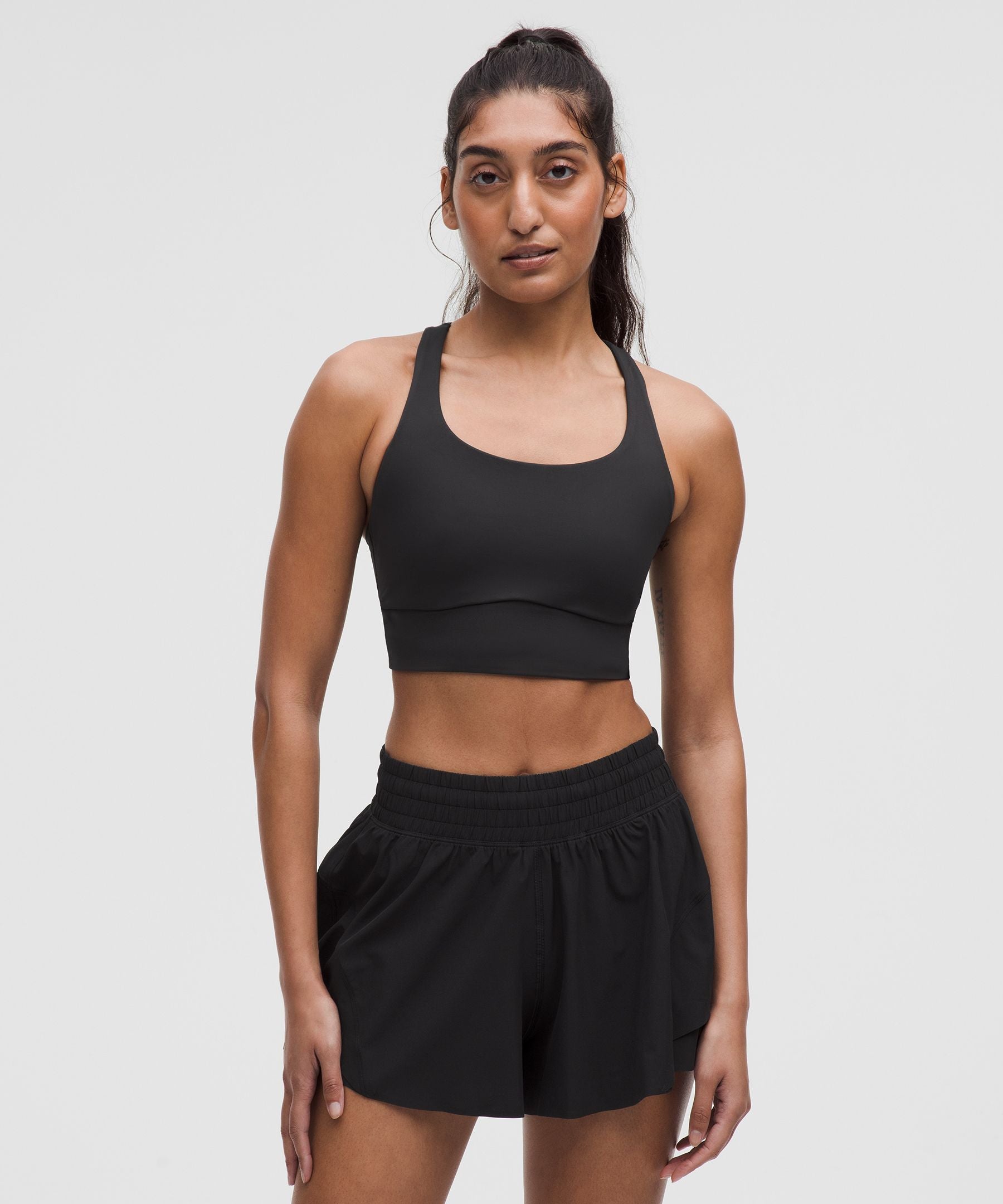 Lululemon lululemon Energy Longline Bra Medium Support, B-D Cups *Evolve Black