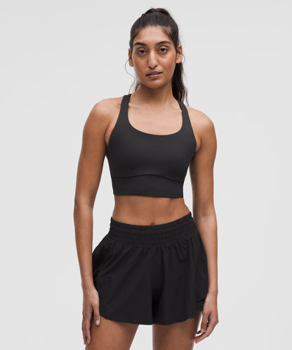 Lululemon lululemon Energy Longline Bra Medium Support, B-D Cups *Evolve Black