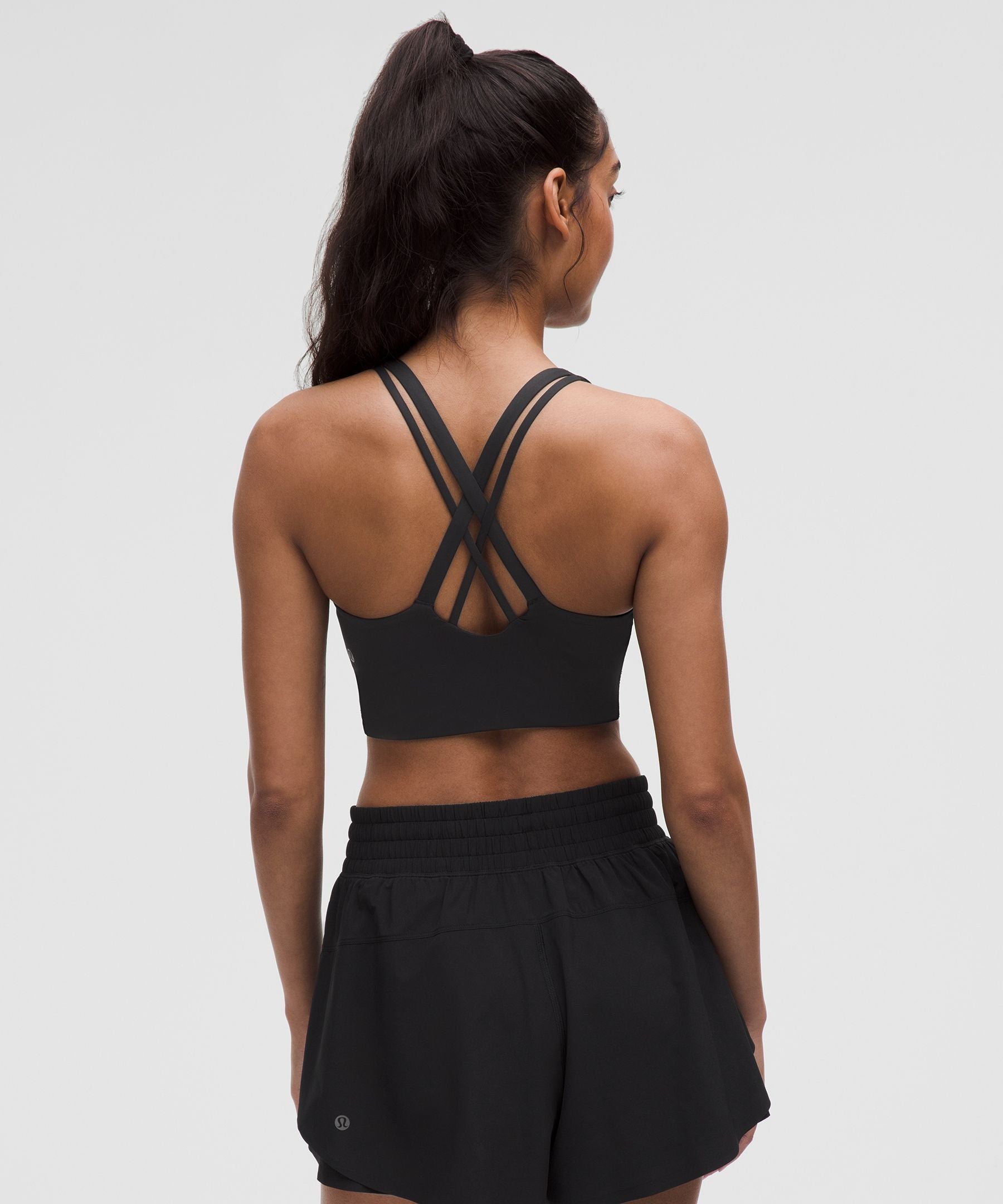 Lululemon lululemon Energy Longline Bra Medium Support, B-D Cups *Evolve Black