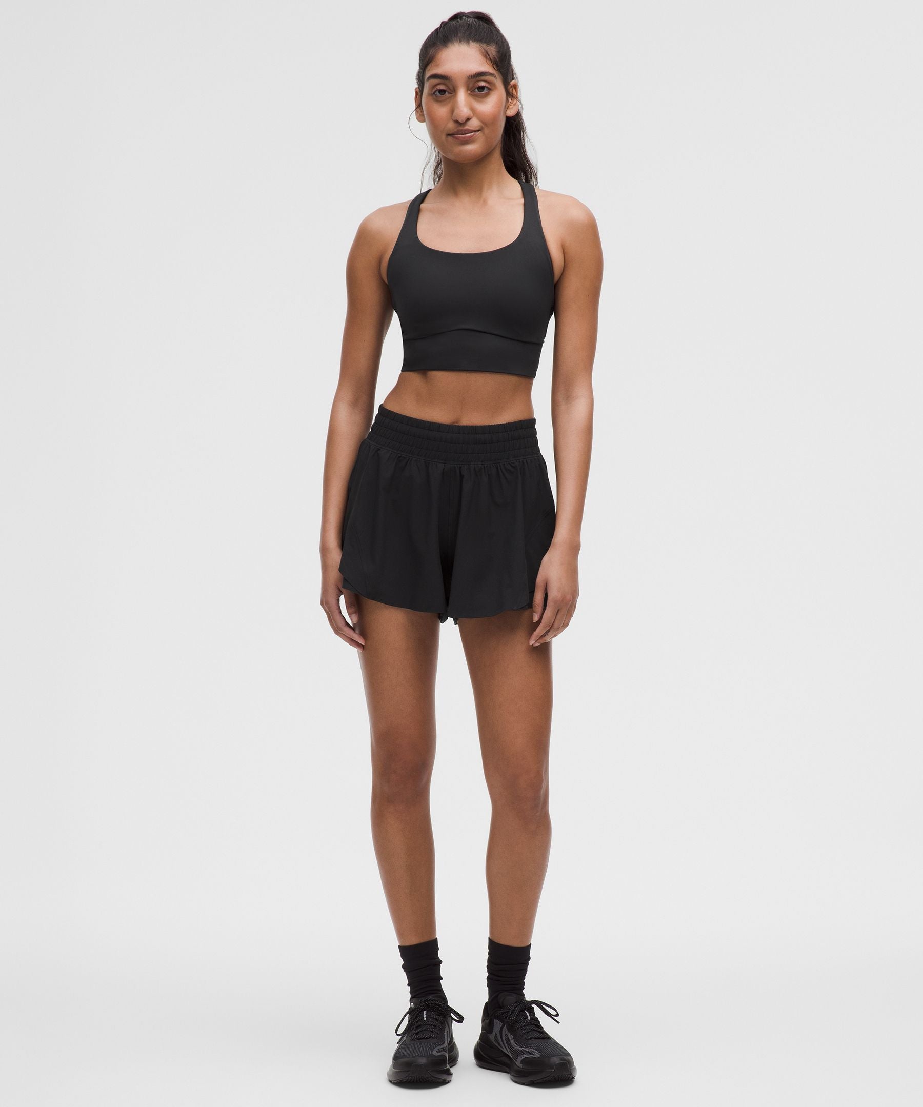 Lululemon lululemon Energy Longline Bra Medium Support, B-D Cups *Evolve Black