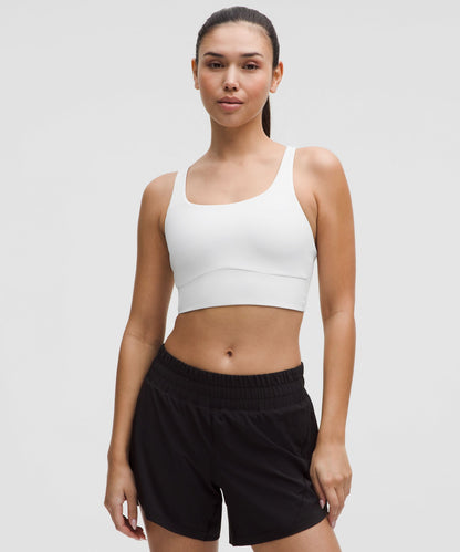 Lululemon lululemon Energy Longline Bra Medium Support, B-D Cups *Evolve White